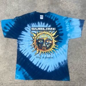 Sublime 40oz to freedom tie dye band tee shirt